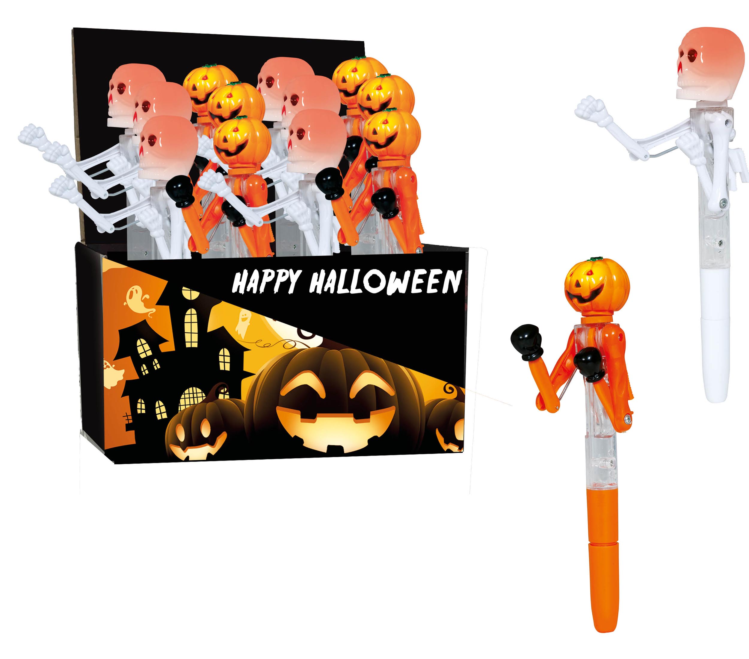 GP26938 – Halloween Kürbis Skelett Stifte – Größe: Standard