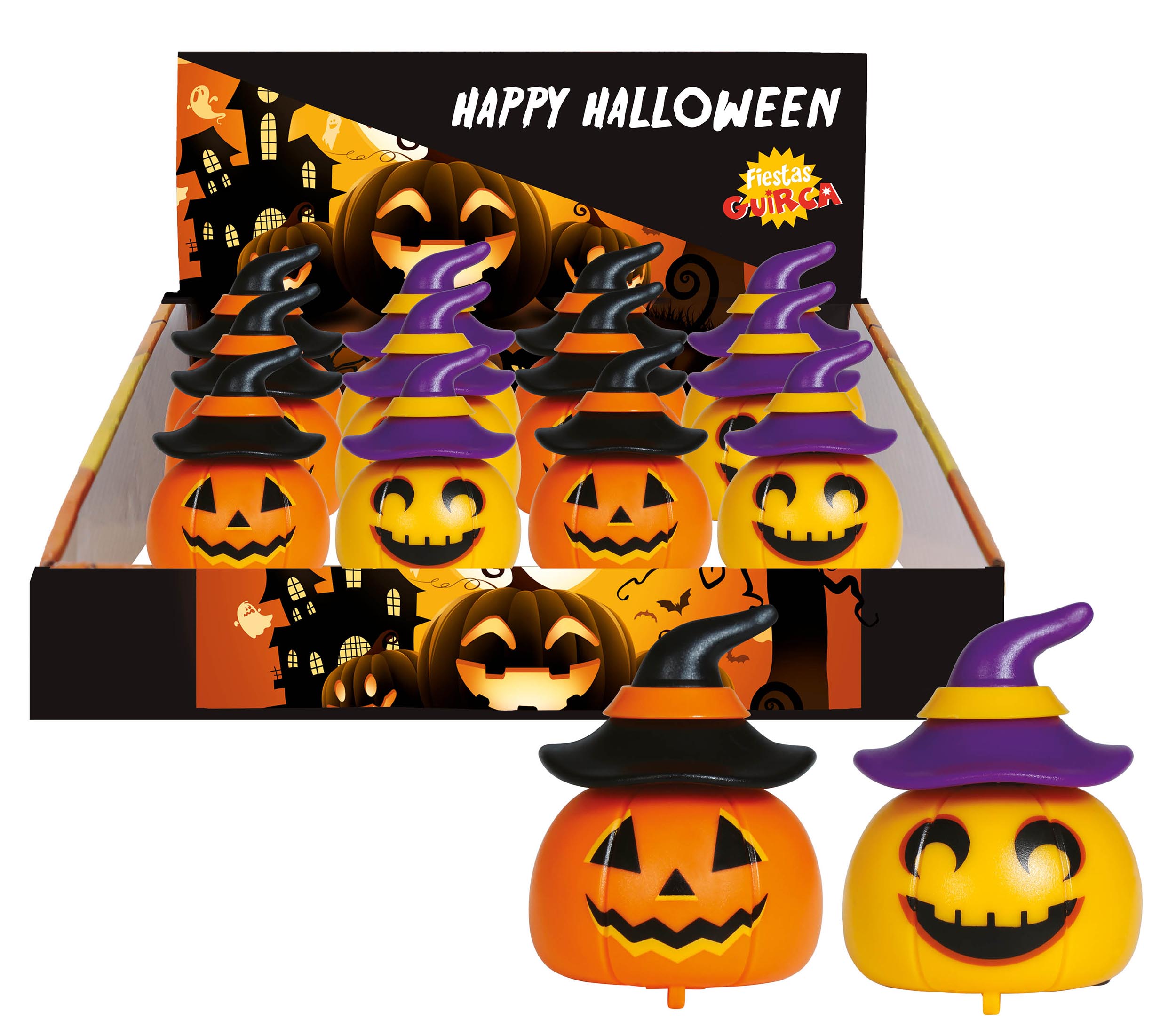 GP26948 – Halloween Kürbis Hexenwagen Deko Figur – Größe: Standard