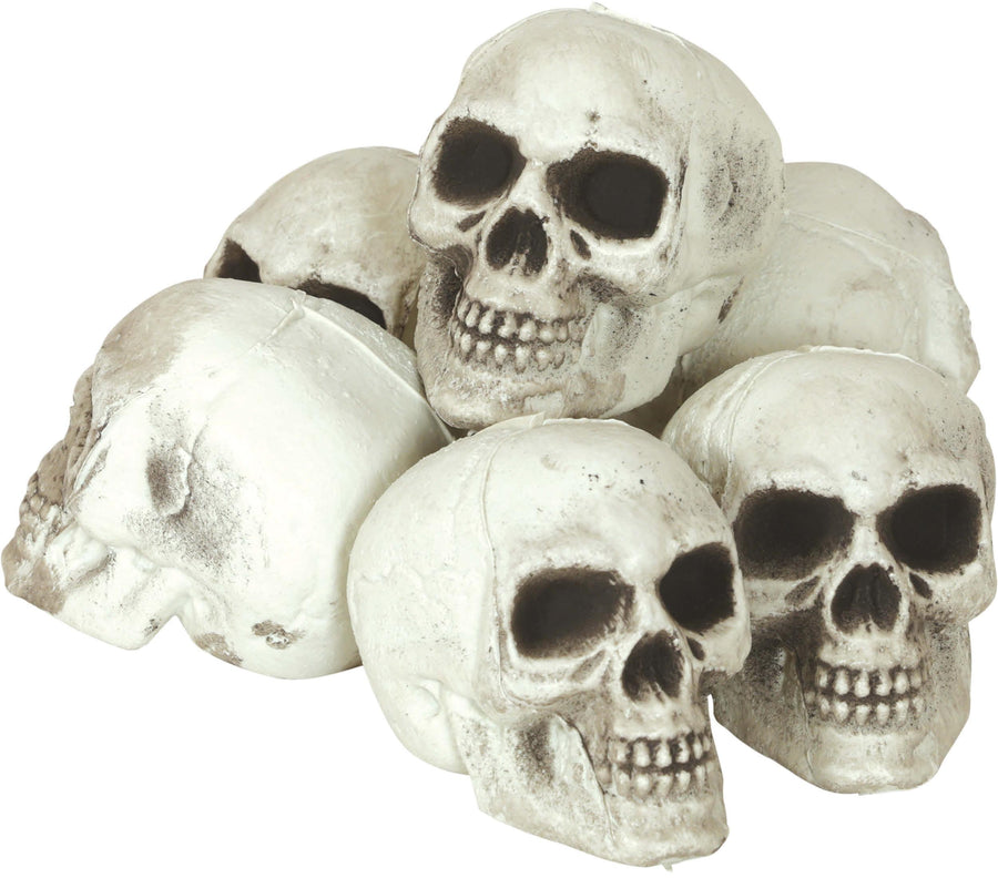 Totenkopf Deko Set 6 Stück 8 cm