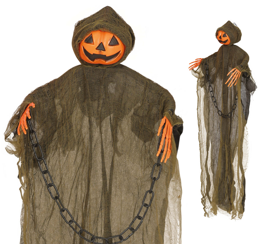 Kürbisgeist Hängefigur 98 cm Halloween