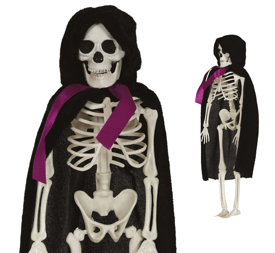 Skelett Bräutigam Hängefigur 43 cm mit Umhang