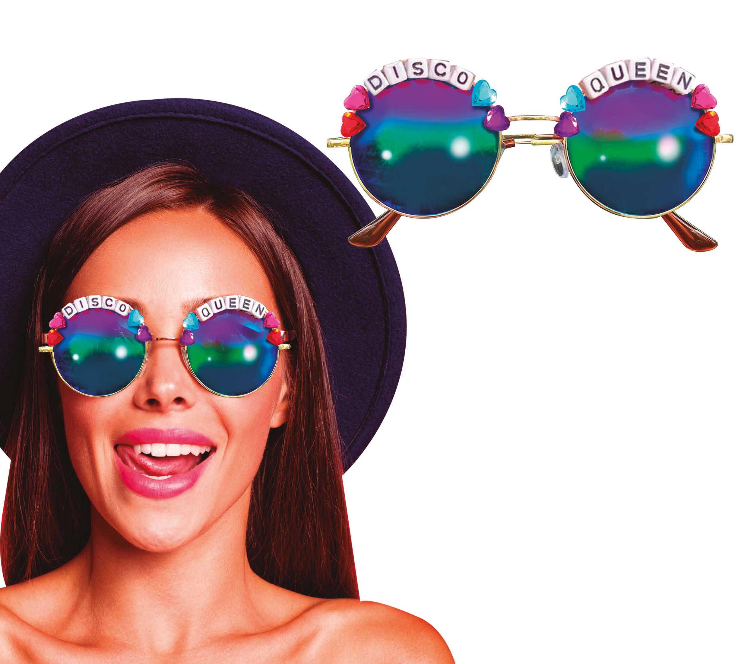 GP27027 – Disco Brille 90s Style Karneval – Farbe: Mehrfarbig