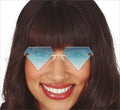 Diamant Brille für Erwachsene blau