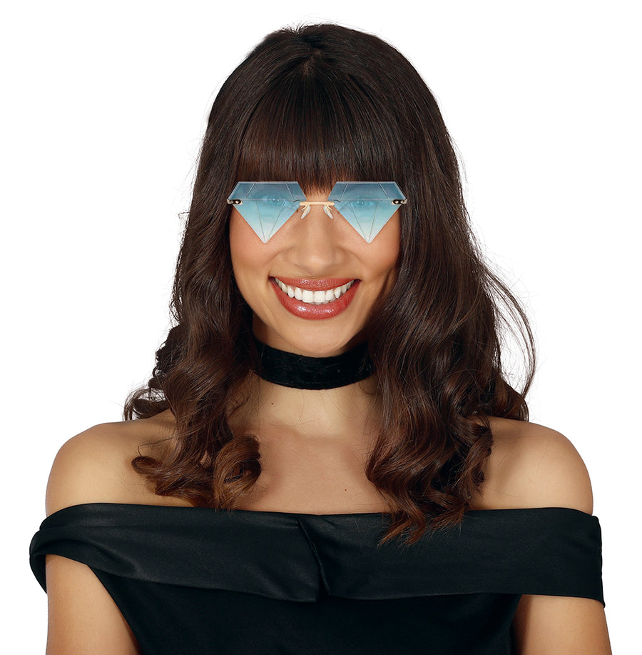 GP27041 – Wüstenprinz Brille Karneval Schmuckstück – Farbe: Blau, Ansicht 2