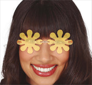 Blumenbrille für Erwachsene Hippie, Bild 1