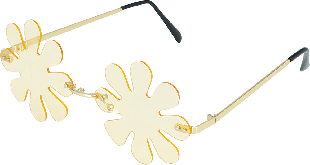 GP27042 – Hippie Retro Karnevalsbrille 60s – Farbe: Gelb
