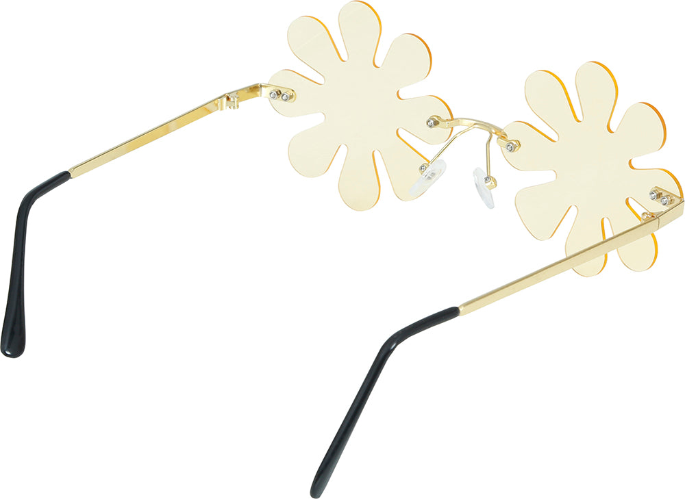 GP27042 – Hippie Retro Karnevalsbrille 60s – Farbe: Gelb
