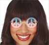 GP27043 – Hippie Peace Brille Karneval Retro – Farbe: Mehrfarbig