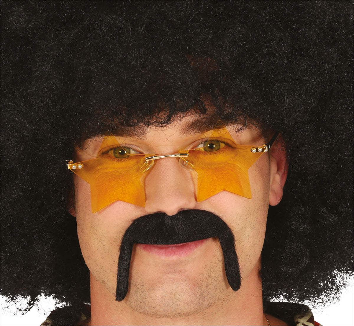 GP27044 – Hippie Sterne Brille Gelb Karneval – Farbe: Orange