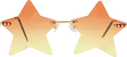 Sterne Brille für Erwachsene orange gelb, Bild 3