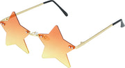 Sterne Brille für Erwachsene orange gelb, Bild 4