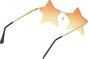 Sterne Brille für Erwachsene orange gelb, Bild 5