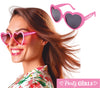 GP27045 – Karneval Herzbrille Party Accessoire – Farbe: Pink