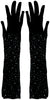 GP27054 – Marquisen Glanzvolle Netzhandschuhe Strass – Farbe: Schwarz, Rot
