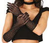 GP27054 – Marquisen Glanzvolle Netzhandschuhe Strass – Farbe: Schwarz, Rot