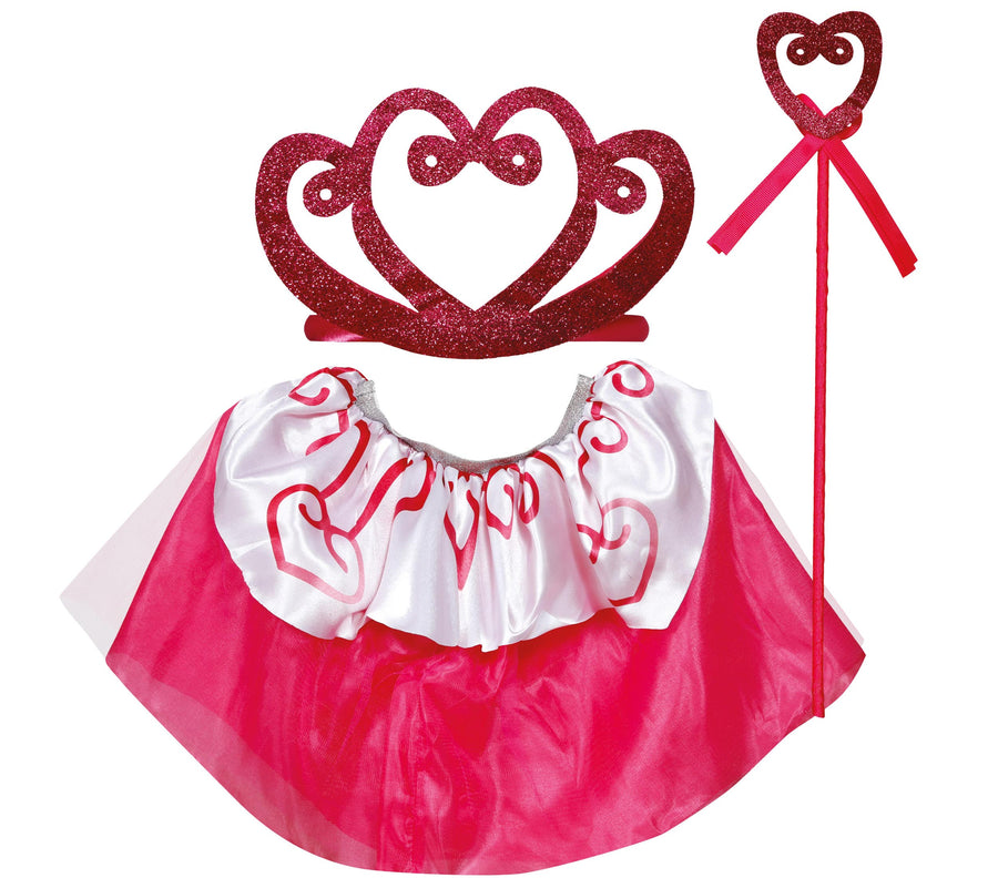 Prinzessin Set für Mädchen pink 3 teilig