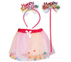 GP27070 – Geburtstagsmärchen Tiara Bekleidung Set – Farbe: Mehrfarbig