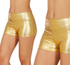 GP27091 – 70s Glamour Glanz Shorts Gold – Größe: 38 - 40 (M), 42 - 44 (L) – Farbe: Gold