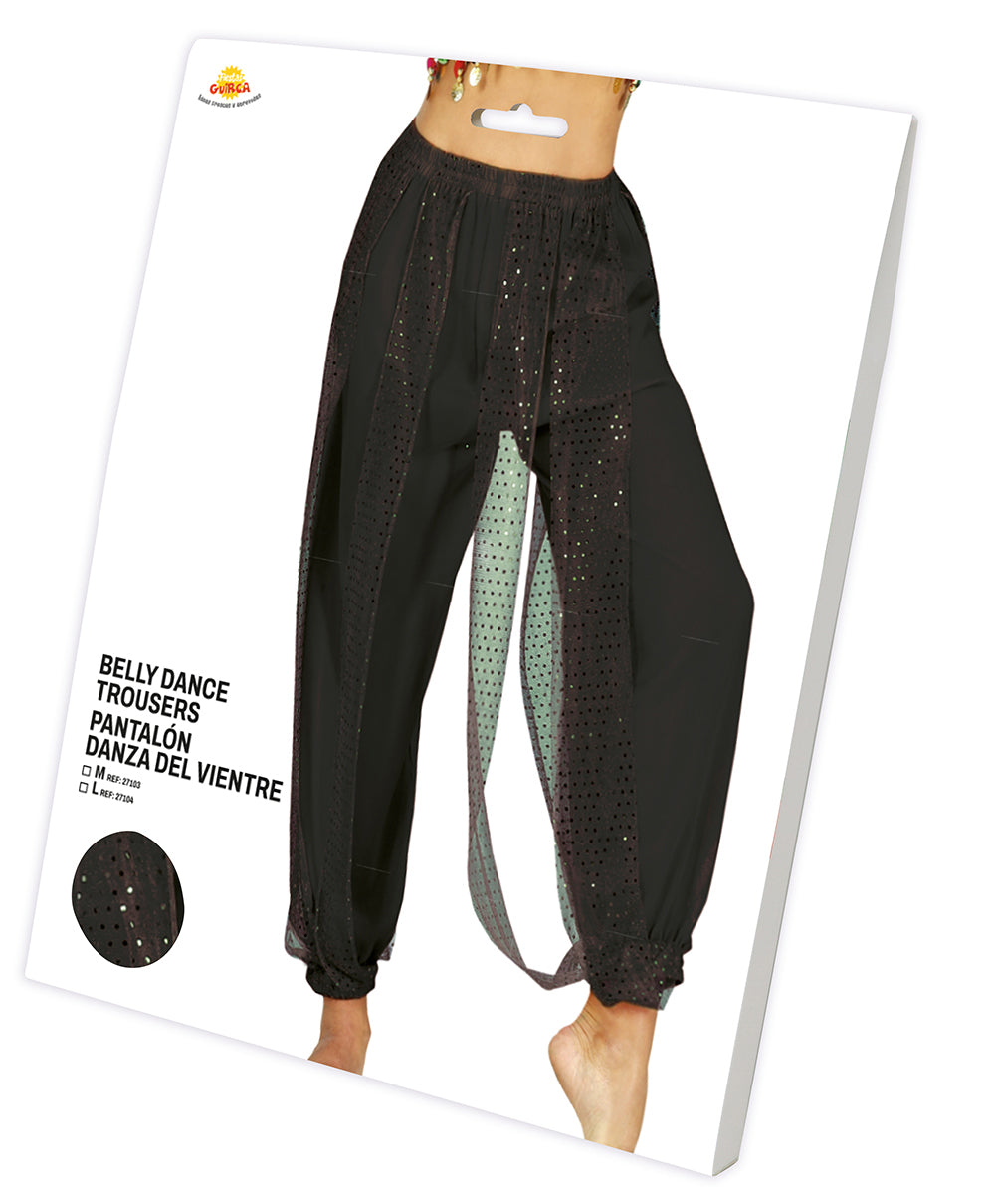 GP27103 – Wüstenprinz Kostümhose Karneval – Größe: 38 - 40 (M), 42 - 44 (L) – Farbe: Schwarz