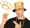 Schlagring für Erwachsene gold 105 mm Gangster
