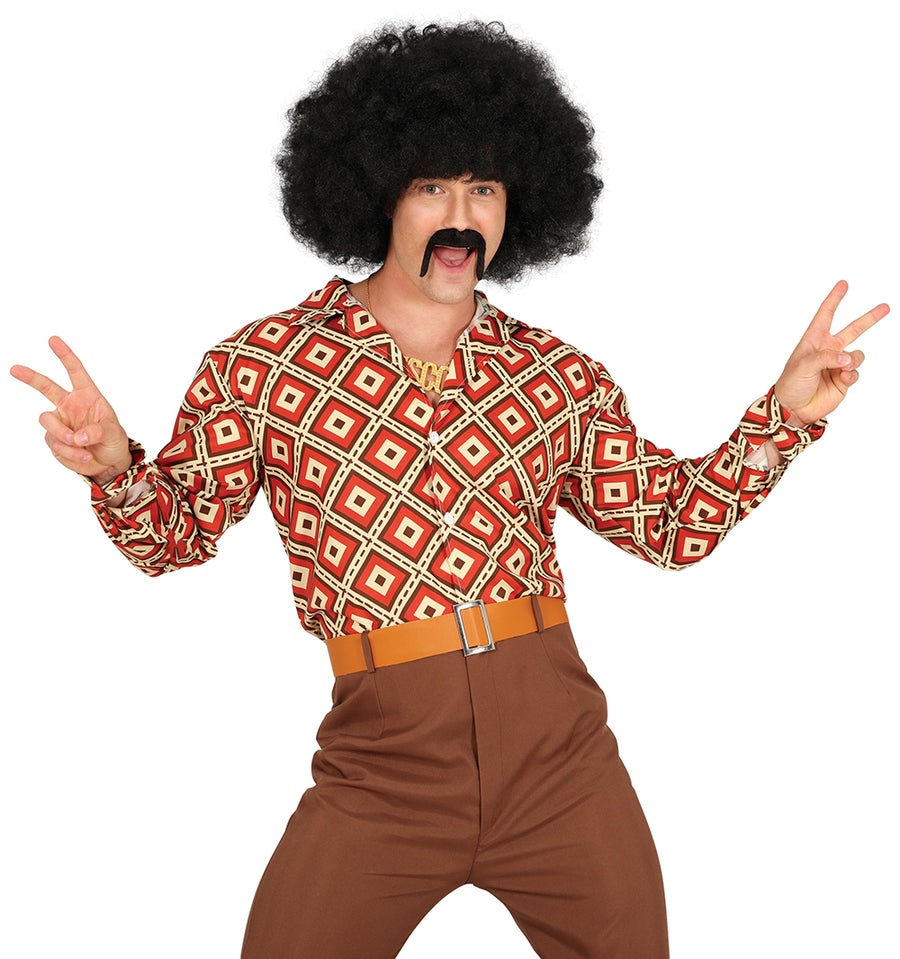 GP27129 – 70s Retro Disco Hemd Herren – Größe: 48 - 50 (M), 52 - 54 (L) – Farbe: Mehrfarbig, Ansicht 2