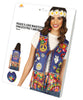 GP27143 – Hippie Flower Power Karneval Weste – Farbe: Mehrfarbig