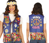 GP27143 – Hippie Flower Power Karneval Weste – Farbe: Mehrfarbig
