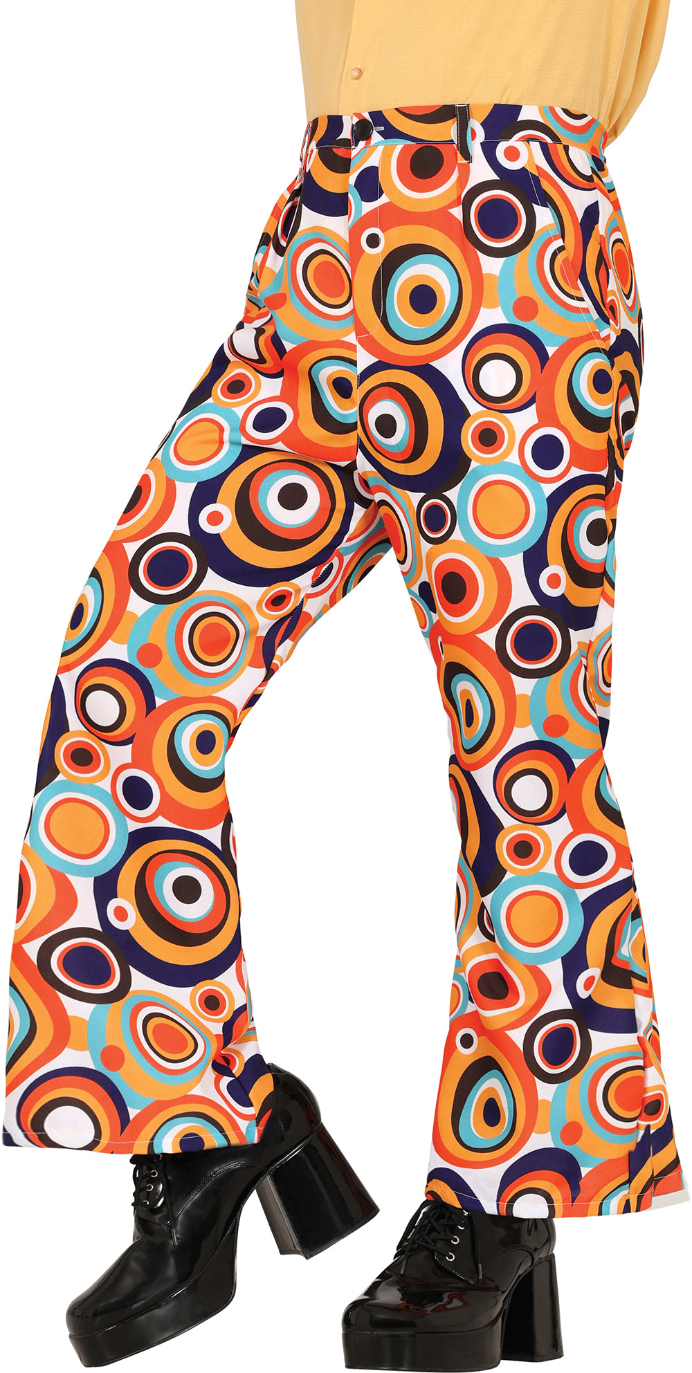 GP27151 – Seventies Karneval Hose Retro – Größe: 48 - 50 (M), 52 - 54 (L) – Farbe: Mehrfarbig