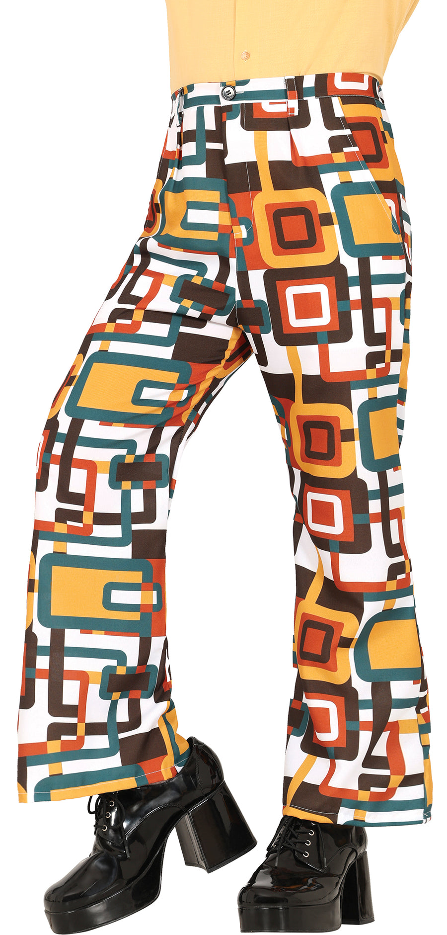 GP27153 – 70S Retro Karnevalhose – Größe: 48 - 50 (M), 52 - 54 (L) – Farbe: Mehrfarbig, Ansicht 2