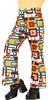 GP27153 – 70S Retro Karnevalhose – Größe: 48 - 50 (M), 52 - 54 (L) – Farbe: Mehrfarbig