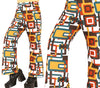 GP27153 – 70S Retro Karnevalhose – Größe: 48 - 50 (M), 52 - 54 (L) – Farbe: Mehrfarbig