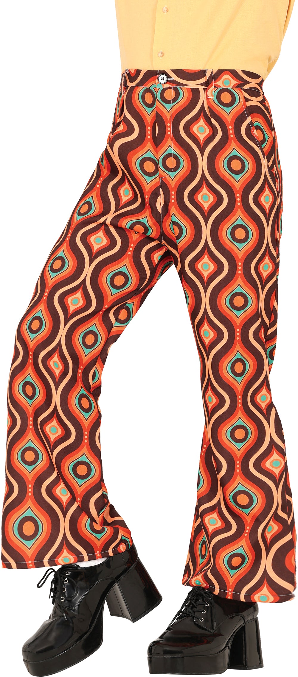 GP27157 – 70er Jahre Karneval Retro Hose – Größe: 48 - 50 (M), 52 - 54 (L) – Farbe: Mehrfarbig