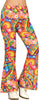 GP27159 – Hippie Karneval Schlaghose 60er – Größe: 38 - 40 (M), 42 - 44 (L) – Farbe: Mehrfarbig