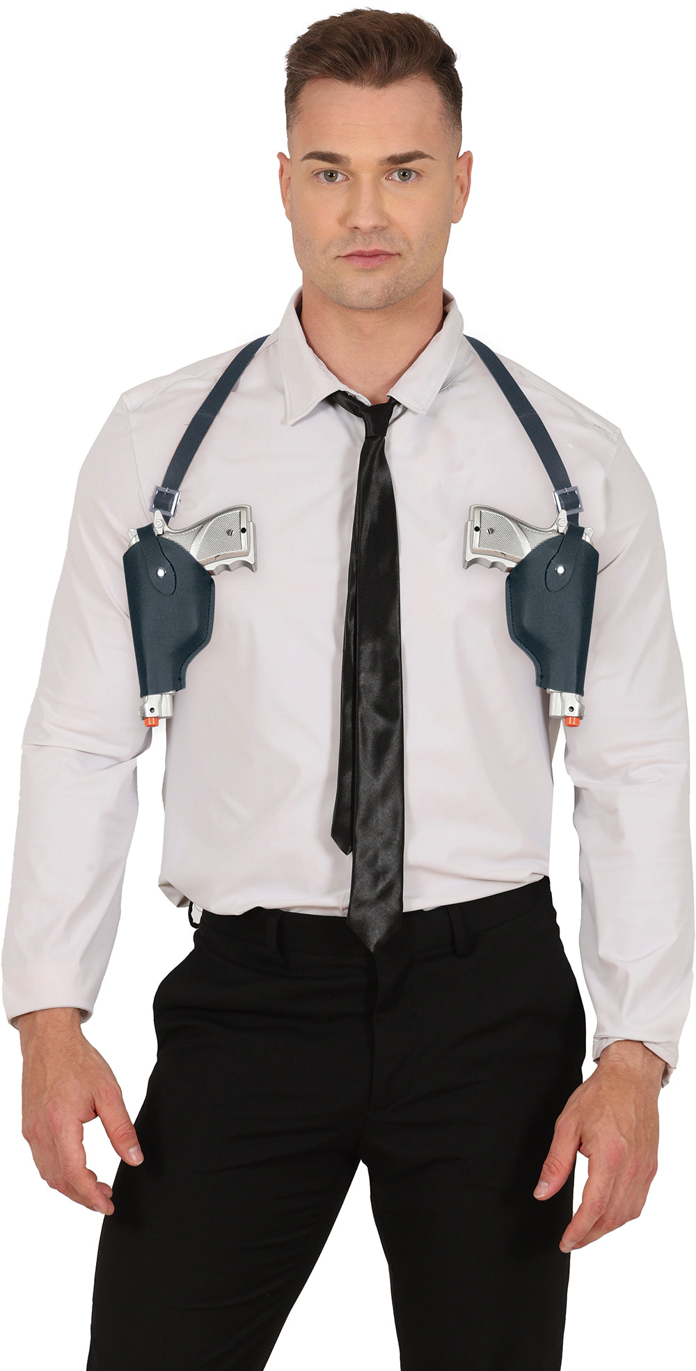 GP27171 – Polizei Holster Weste Kostüm Karneval – Farbe: Braun