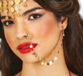 Fake Piercing für Damen 18 cm Ohr Nase gold