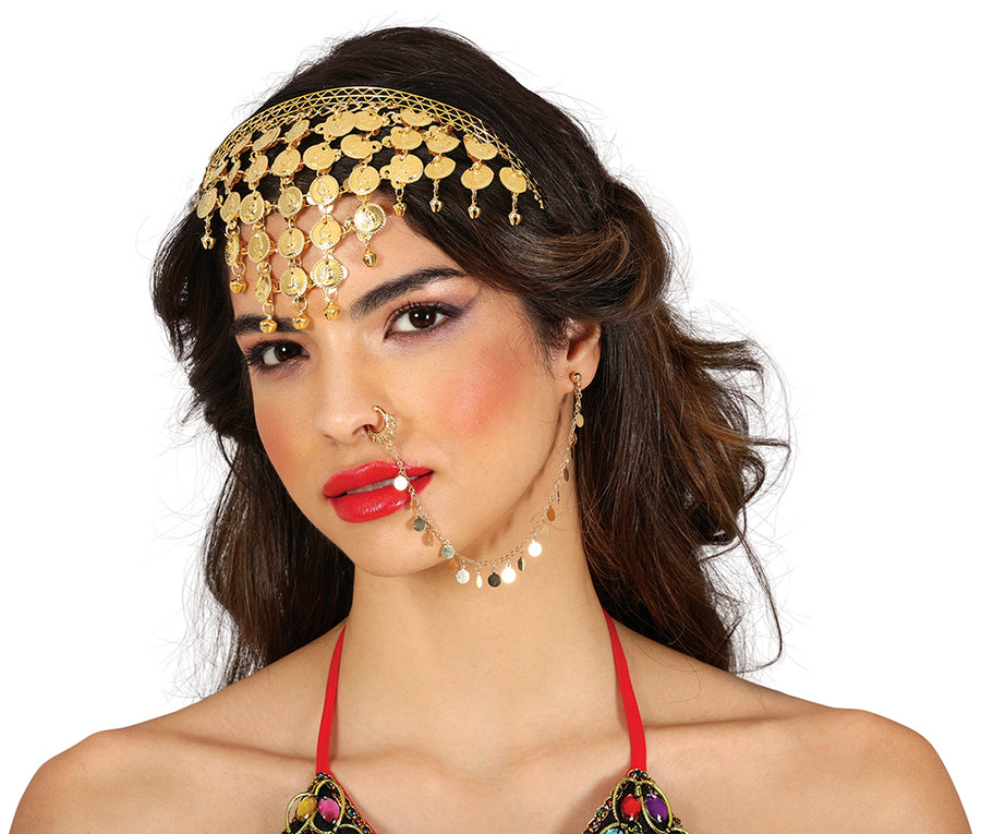 GP27174 – Wüstenprinz Sheik Ohrring Nasenschmuck – Farbe: Gold, Ansicht 2