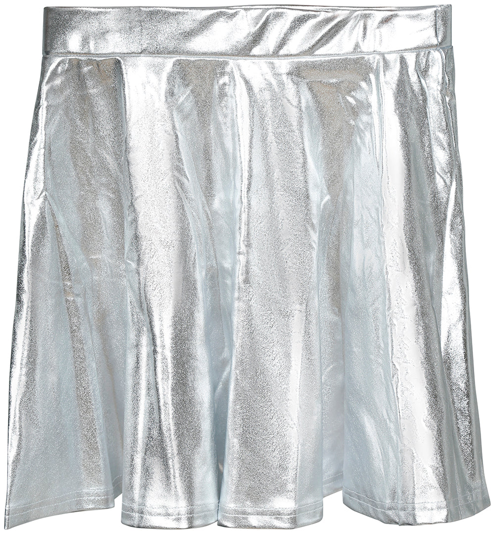 GP27190 – 50s Retro Glanzrock Karneval – Größe: 38 - 40 (M), 42 - 44 (L) – Farbe: Silber