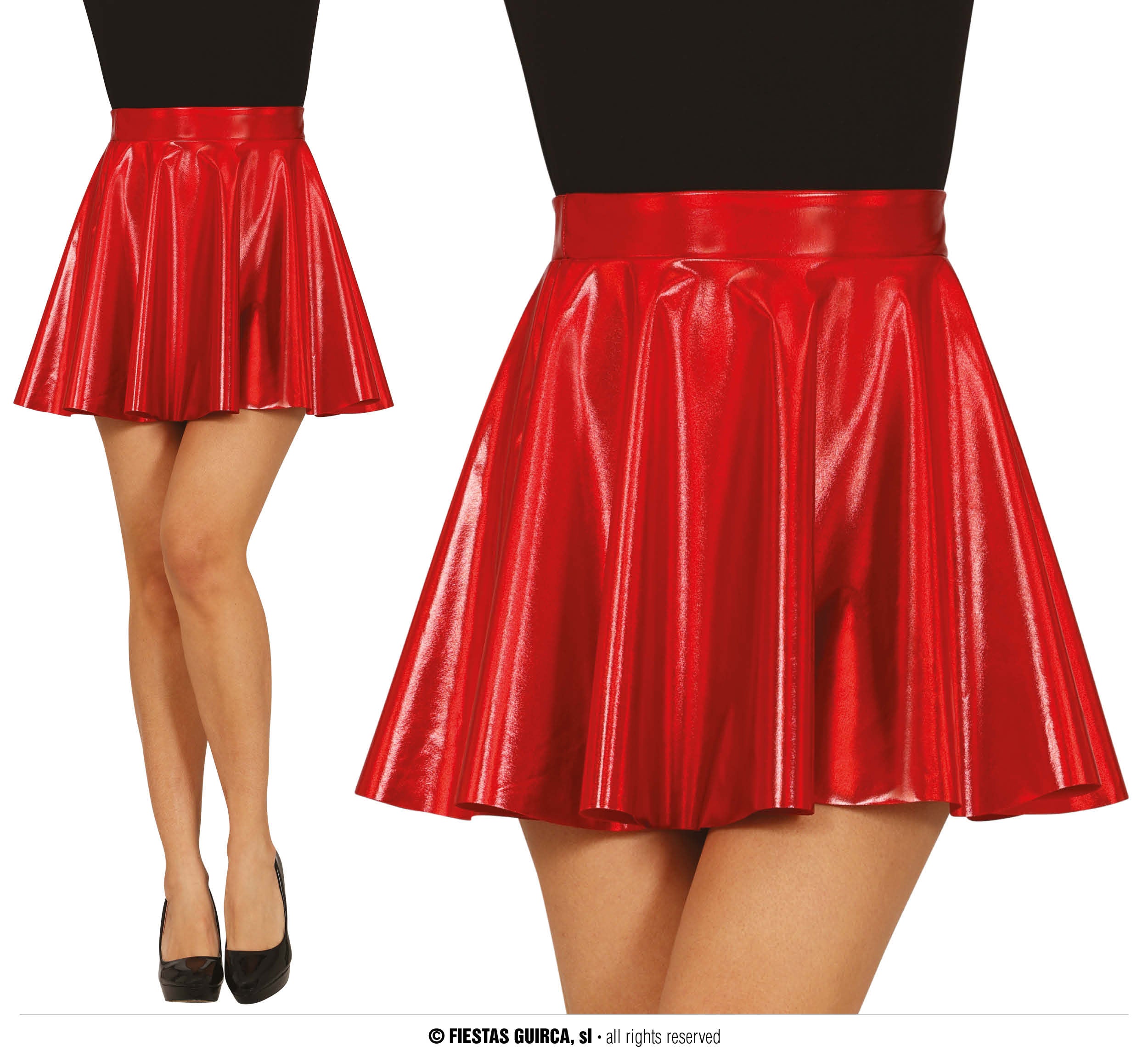 GP27194 – 50s Glamour Roter Rock Funkelnd – Größe: 38 - 40 (M), 42 - 44 (L) – Farbe: Rot