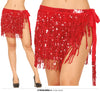 GP27202 – Wüstenprinz Glamour Karneval Tanzrock – Farbe: Rot, Gold, Silber, Schwarz