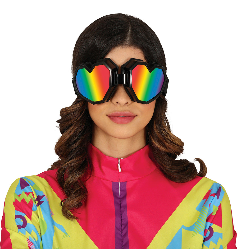 GP27207 – 80s Retro Herzbrille Karneval – Farbe: Schwarz