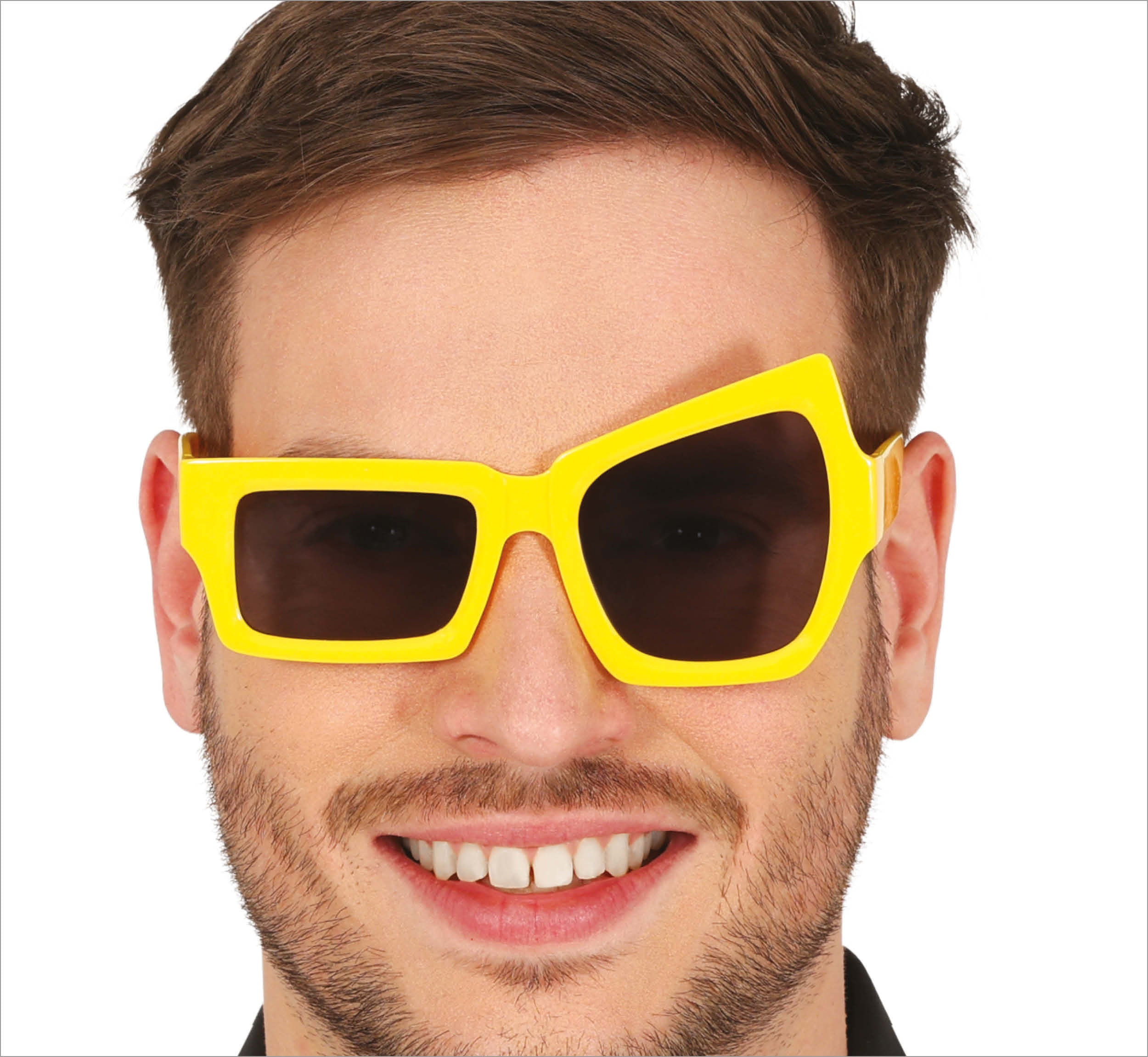 GP27208 – 80s 90s Gelbe Brille Retro Stil – Farbe: Gelb