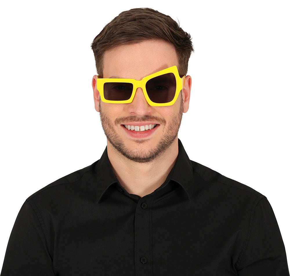 GP27208 – 80s 90s Gelbe Brille Retro Stil – Farbe: Gelb