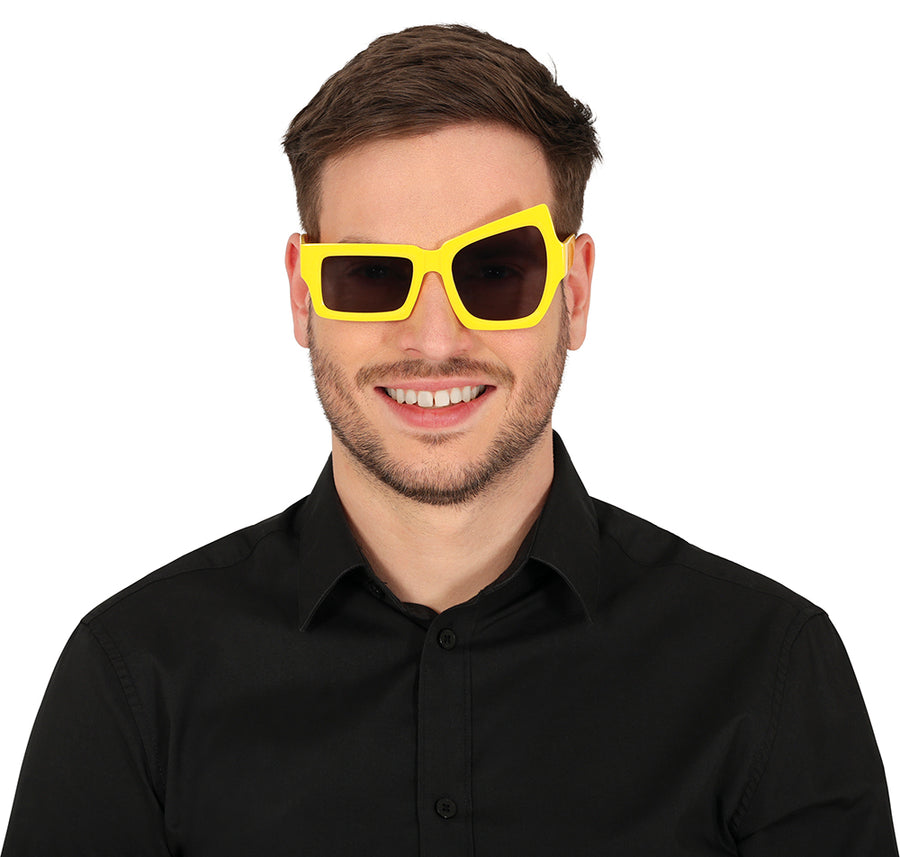 GP27208 – 80s 90s Gelbe Brille Retro Stil – Farbe: Gelb, Ansicht 2
