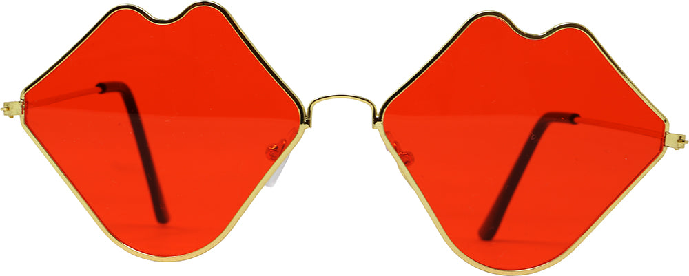 GP27209 – Hippie Brille Lips 60s Style Rot – Farbe: Pink
