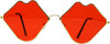 GP27209 – Hippie Brille Lips 60s Style Rot – Farbe: Pink