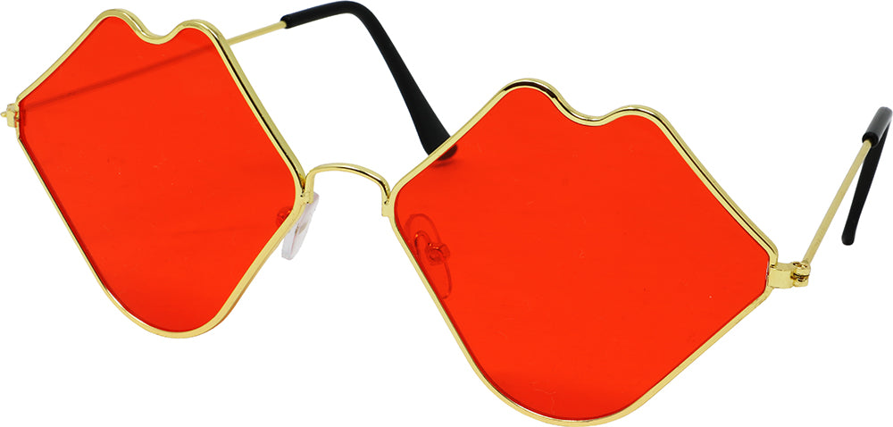 GP27209 – Hippie Brille Lips 60s Style Rot – Farbe: Pink