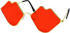 GP27209 – Hippie Brille Lips 60s Style Rot – Farbe: Pink