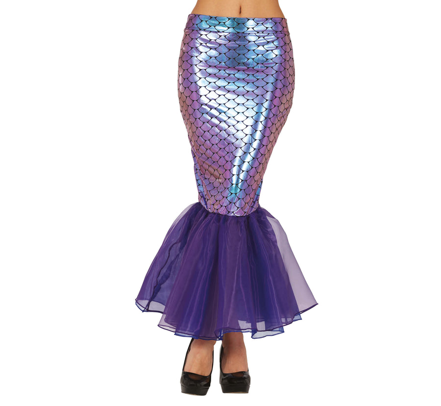 GP27211 – Sirenen Karneval Outfit Fischschuppen Rock – Farbe: Mehrfarbig, Ansicht 2
