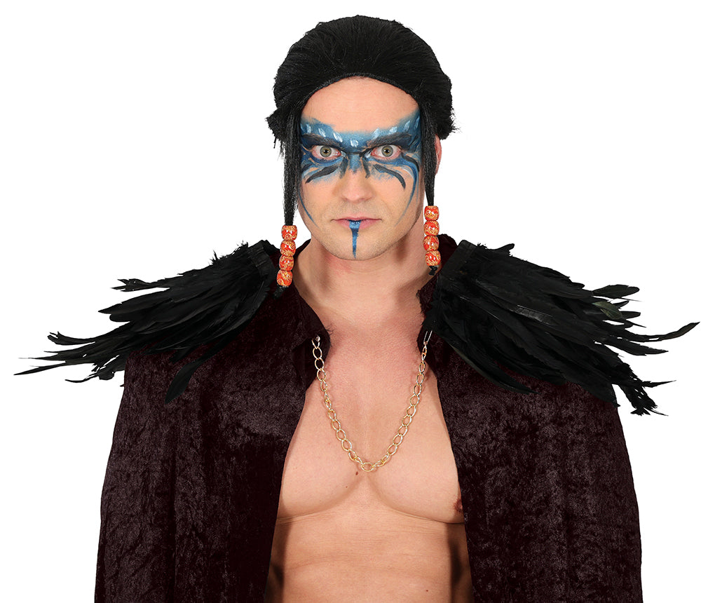 GP27212 – Indischer Federkragen Schwarze Schultern – Farbe: Schwarz