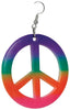 GP27214 – Hippie Frieden Ohrringe Buntes Accessoire – Farbe: Mehrfarbig
